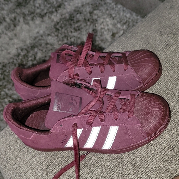 Maroon Addias Shell Toe BigBoy Sneaker - Picture 4 of 6
